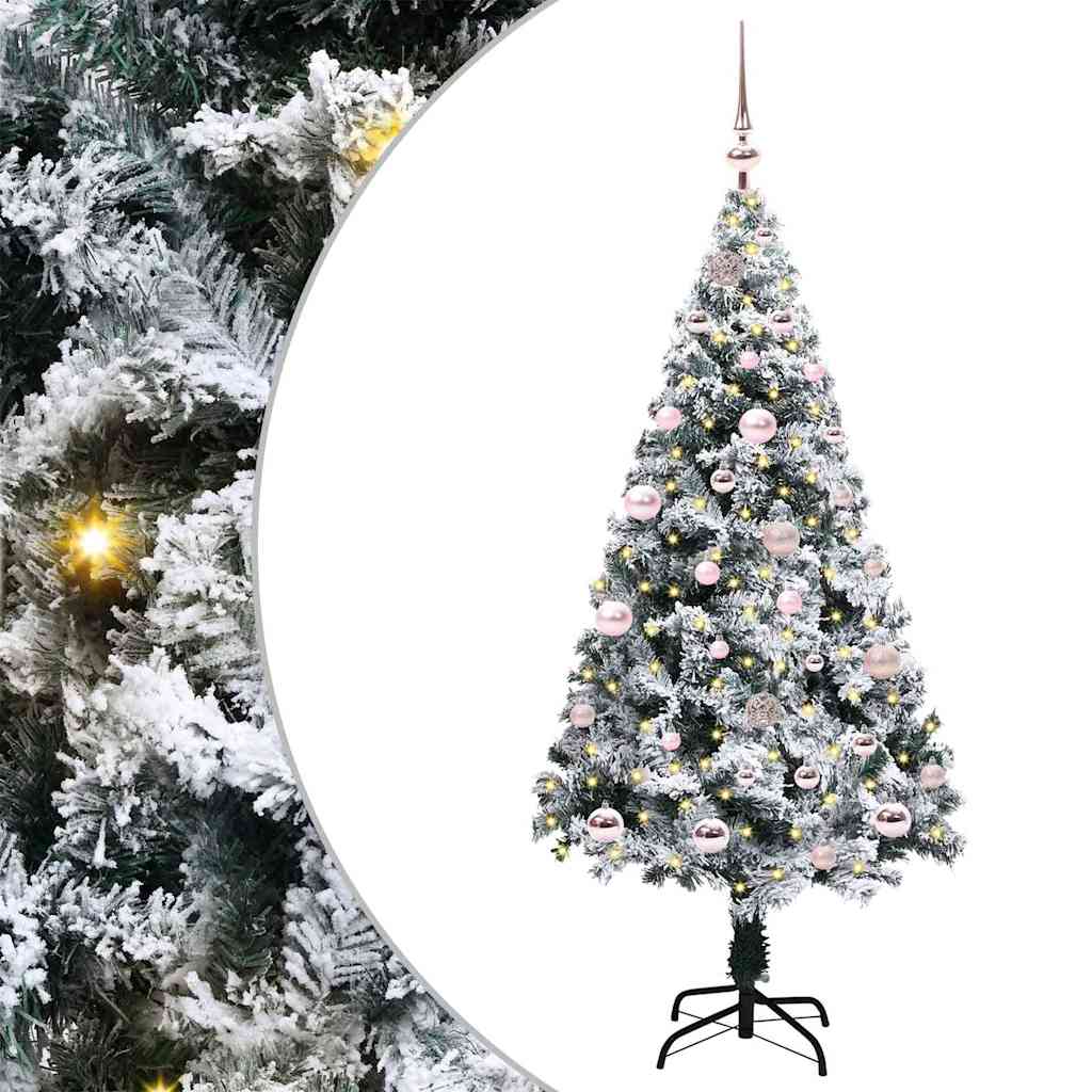 Albero Di Natale Artificiale Con 150 Led Bianco 150 cm