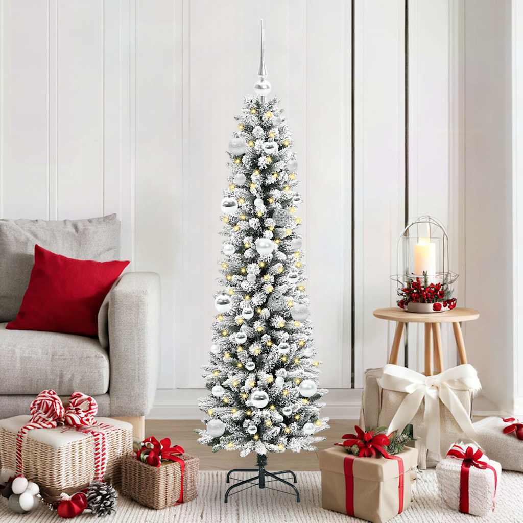 Albero Di Natale Artificiale Con 150 Led Bianco 150 cm