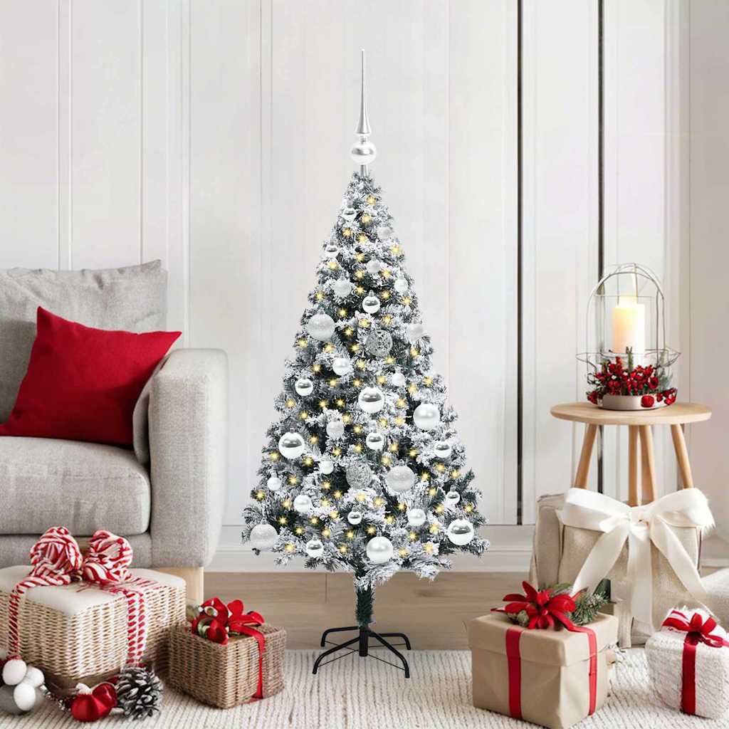 Albero Di Natale Artificiale Con 150 Led Bianco 120 cm