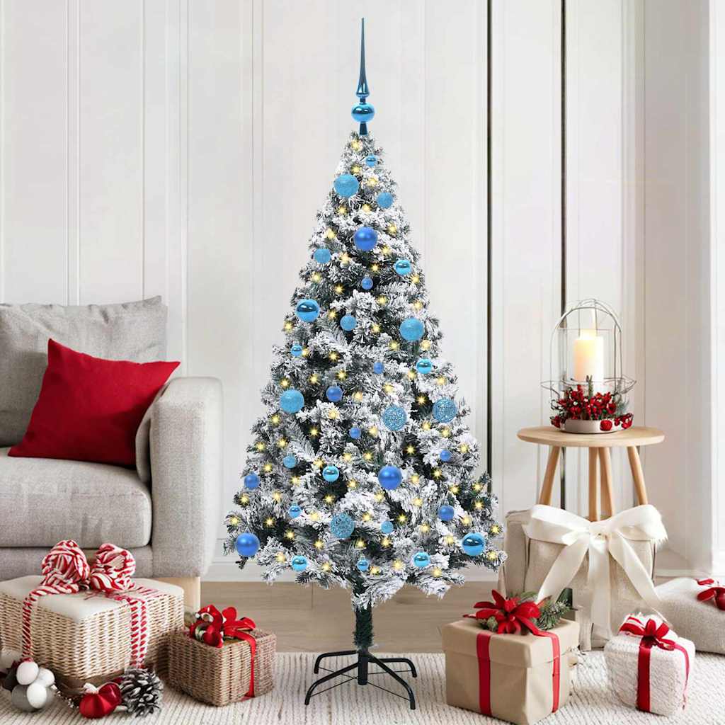 Albero Di Natale Artificiale Con 150 Led Bianco 150 cm