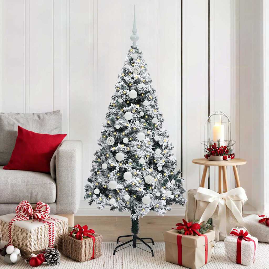 Albero Di Natale Artificiale Con 150 Led Bianco 150 cm
