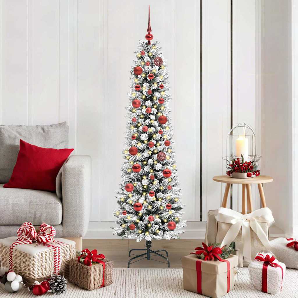 Albero Di Natale Artificiale Con 150 Led Bianco 150 cm
