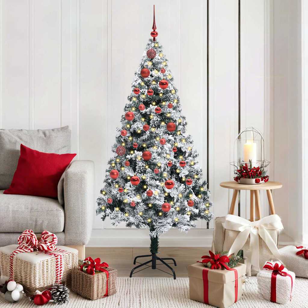 Albero Di Natale Artificiale Con 150 Led Bianco 150 cm