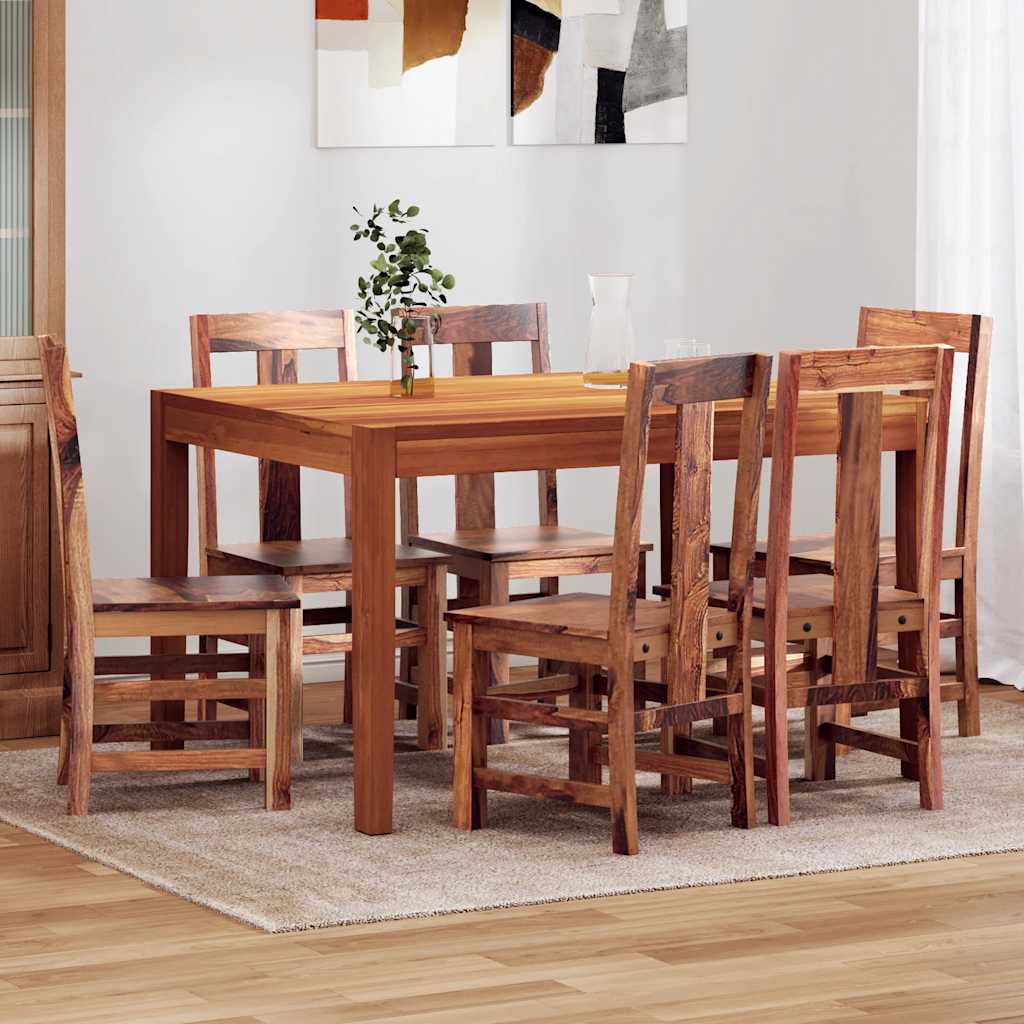 Sedie Da Pranzo 6 Pz In Legno Massello