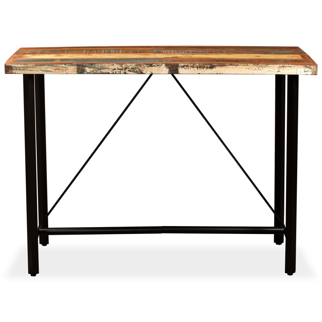Tavolino Da Bar In Legno Massello Di Recupero 150x70x107 cm