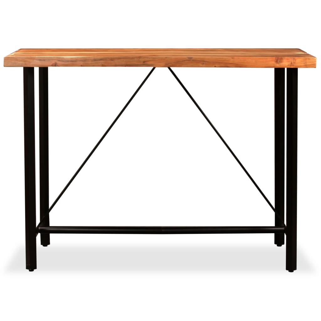 Tavolino Da Bar In Legno Massello Di Acacia 150x70x107 cm
