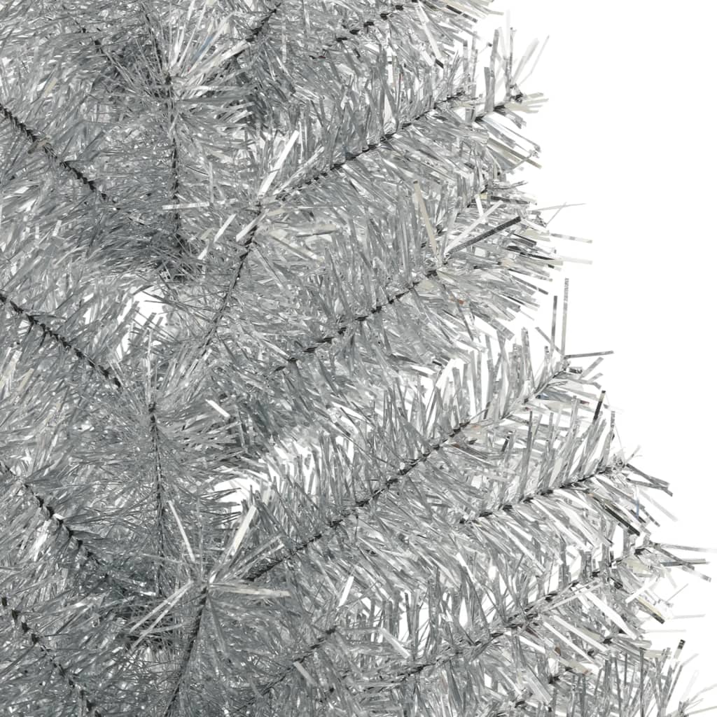 Albero Di Natale A Metà Con Supporto Argento 150 Cm Pet - Image 4