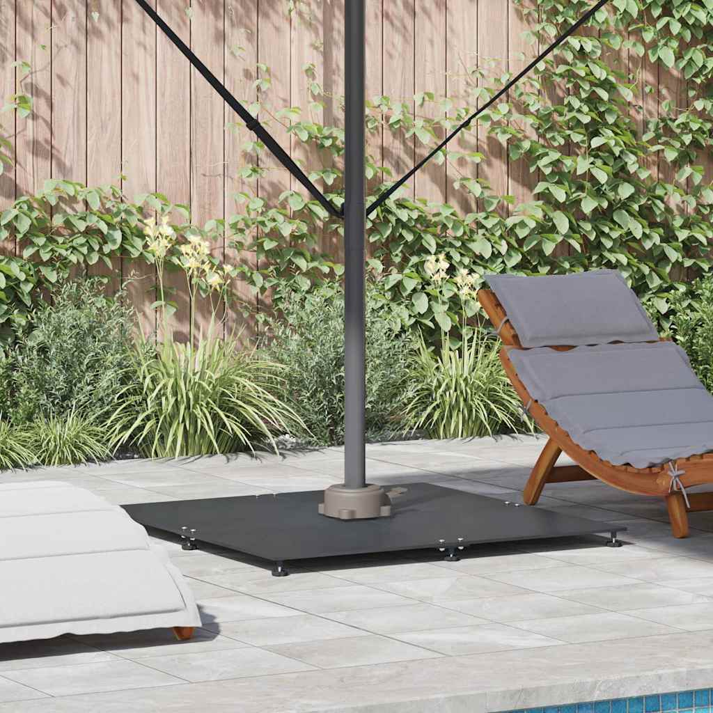 Base Per Ombrellone Grigio Scuro 100 X 100 X 4 Cm Acciaio