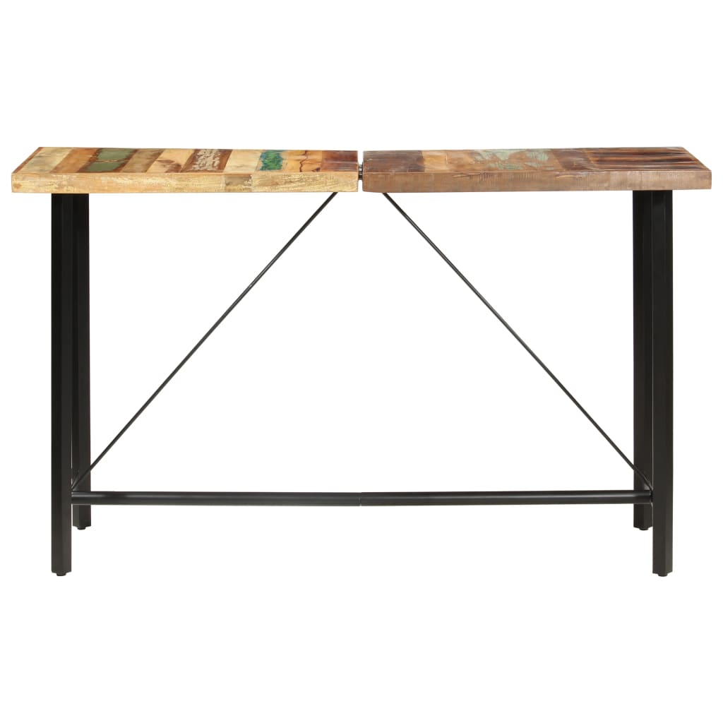 Tavolo Da Bar 180x70x107 In Legno Massello Di Recupero