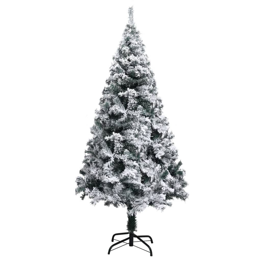 Albero Di Natale Artificiale Con Neve Fioccata Verde 150 Cm Pvc