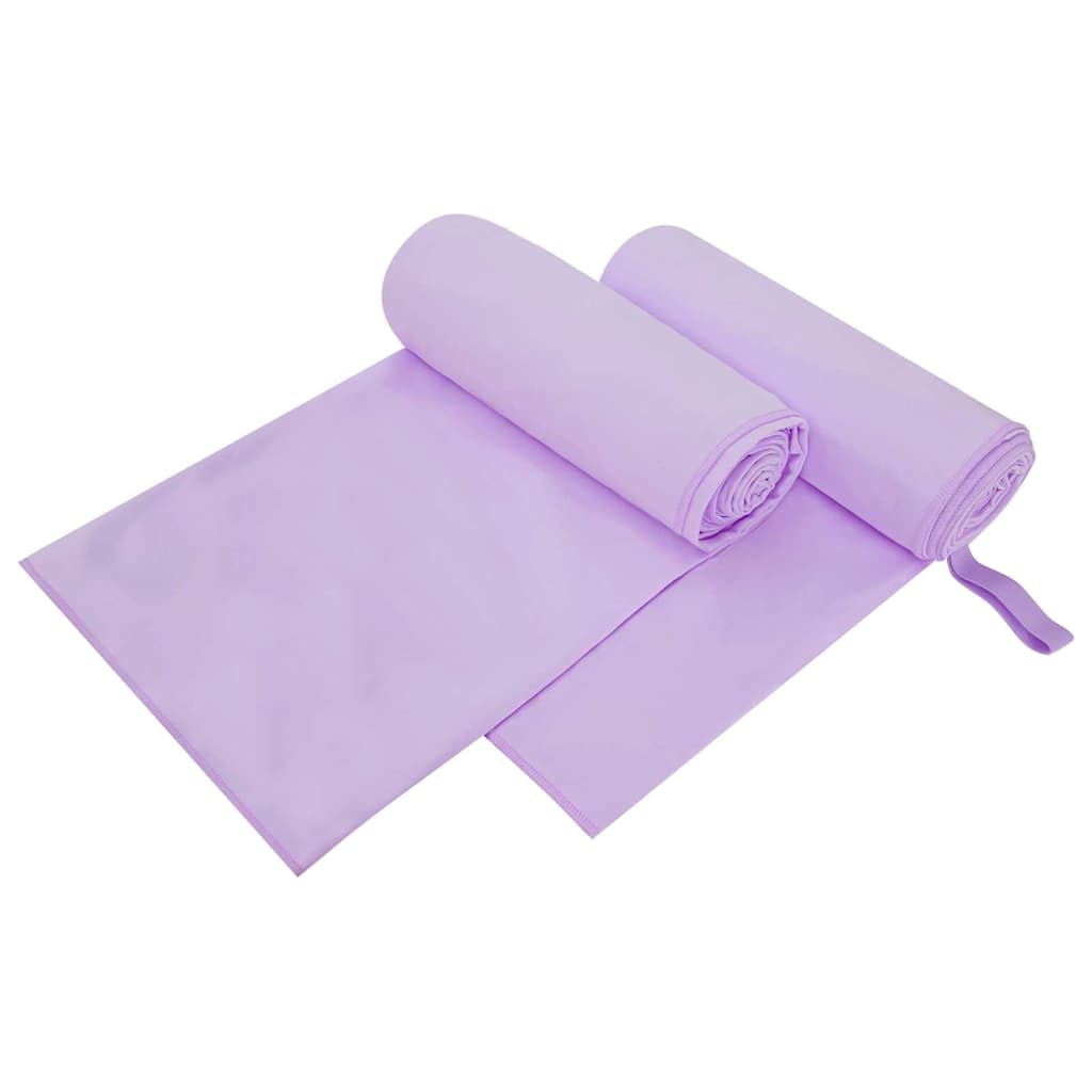 Asciugamani Sportivi 2 Pcs Viola 200 X 100 cm
