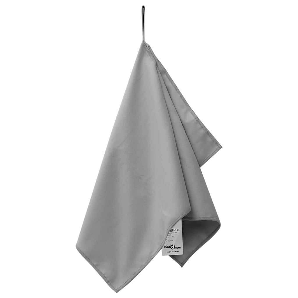 Asciugamani Sportivi 2 Pcs Grigio Scuro 50 X 30 cm - Image 3