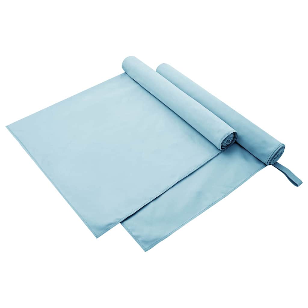 Asciugamani Sportivi 2 Pcs Blu 180 X 90 cm
