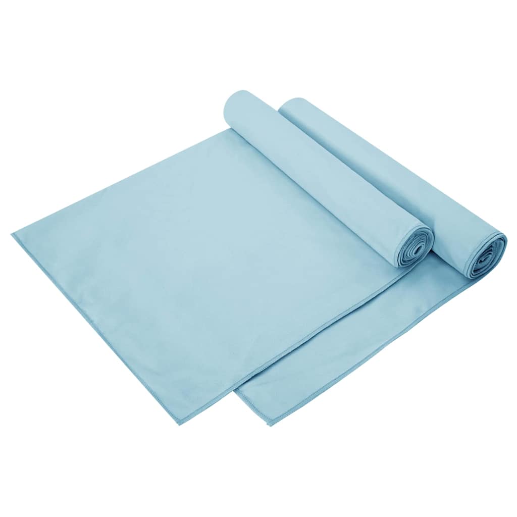 Asciugamani Sportivi 2 Pcs Blu 140 X 70 cm