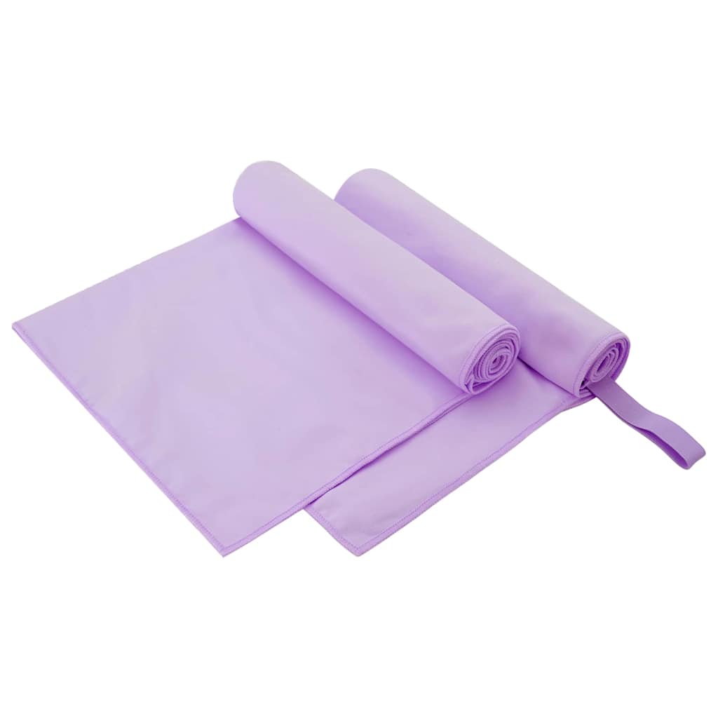 Asciugamani Sportivi 2 Pcs Viola 100 X 50 cm