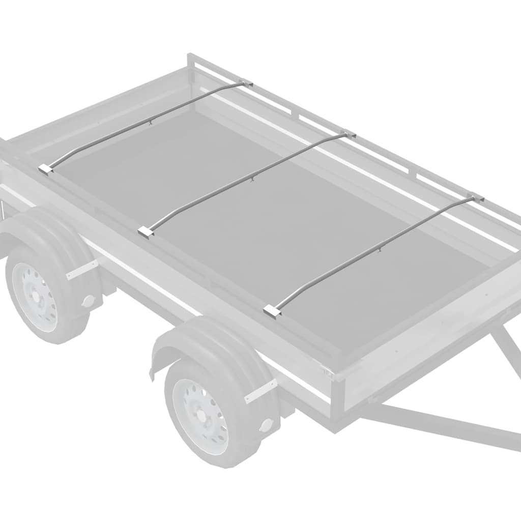 Adatto Per Supporto Per Telo Piatto 3 Pcs Argento 100-145 cm - Image 3