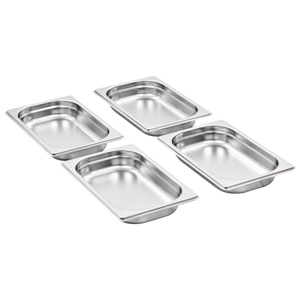Contenitori Gastronorm 12 Pz Gn 1/4 40 Mm In Acciaio Inox