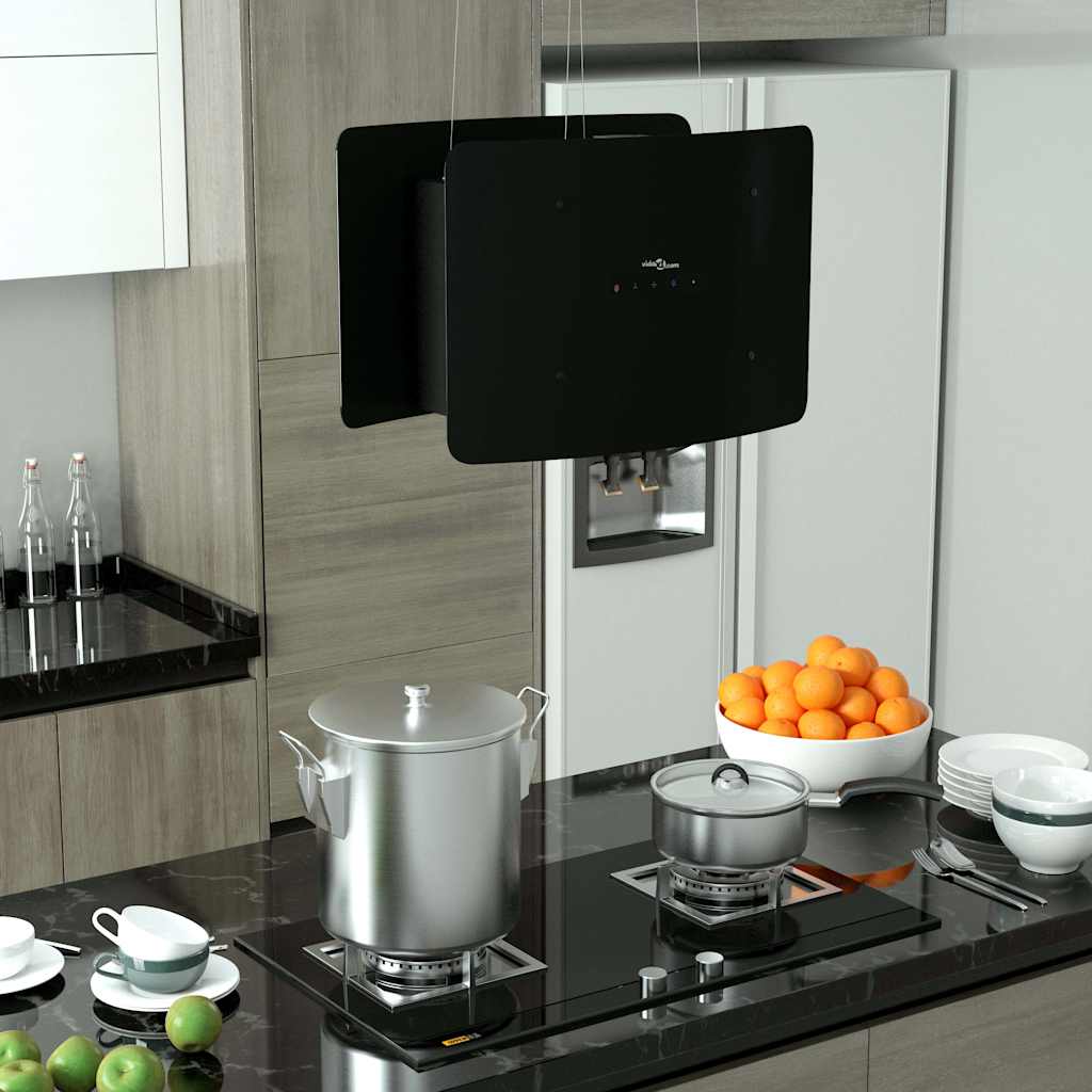 Cappa Da Cucina Ad Isola Sospesa Lcd Sensore In Vetro Temperato