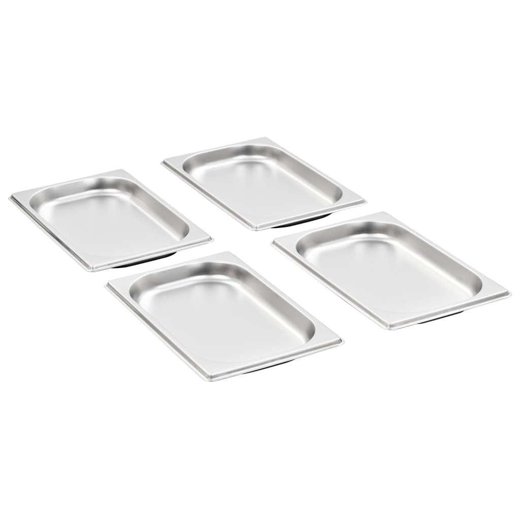 Contenitori Gastronorm 12 Pz Gn 1/4 20 Mm In Acciaio Inox