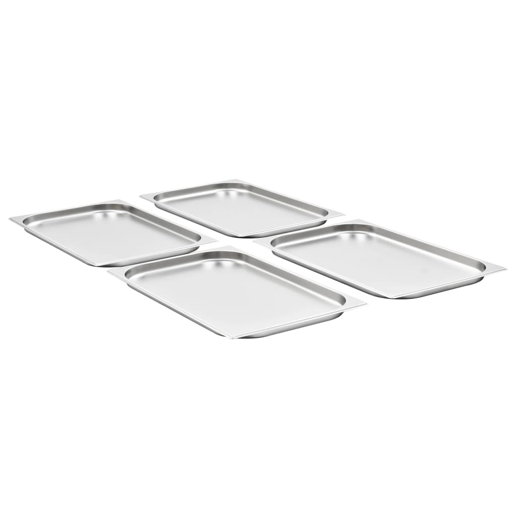 Contenitori Gastronorm 4 Pz Gn 1/1 20 Mm In Acciaio Inox