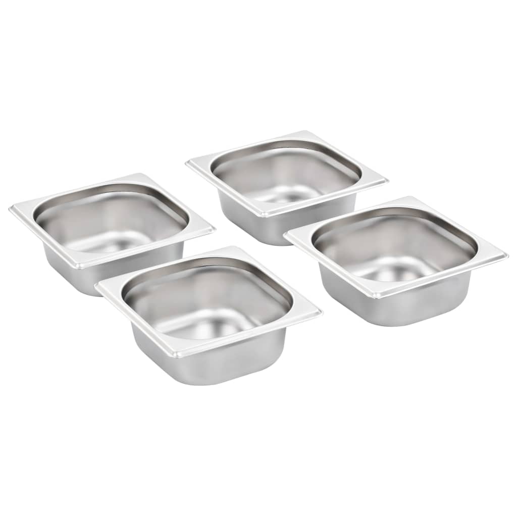 Contenitori Gastronorm 12 Pz Gn 1/6 65 Mm In Acciaio Inox