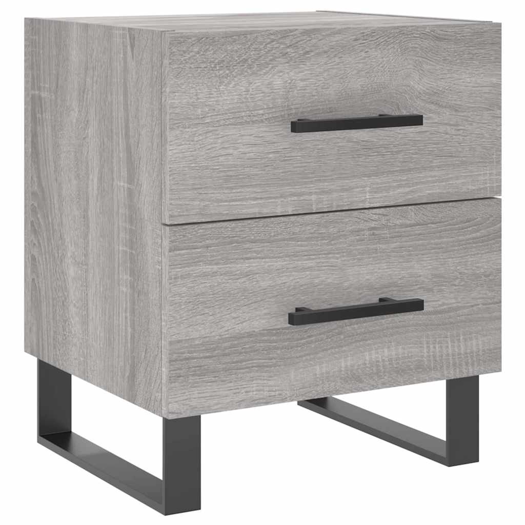 Comodini 2 Pz Grigio Sonoma 40x35x47,5 Cm In Legno Multistrato - Image 4