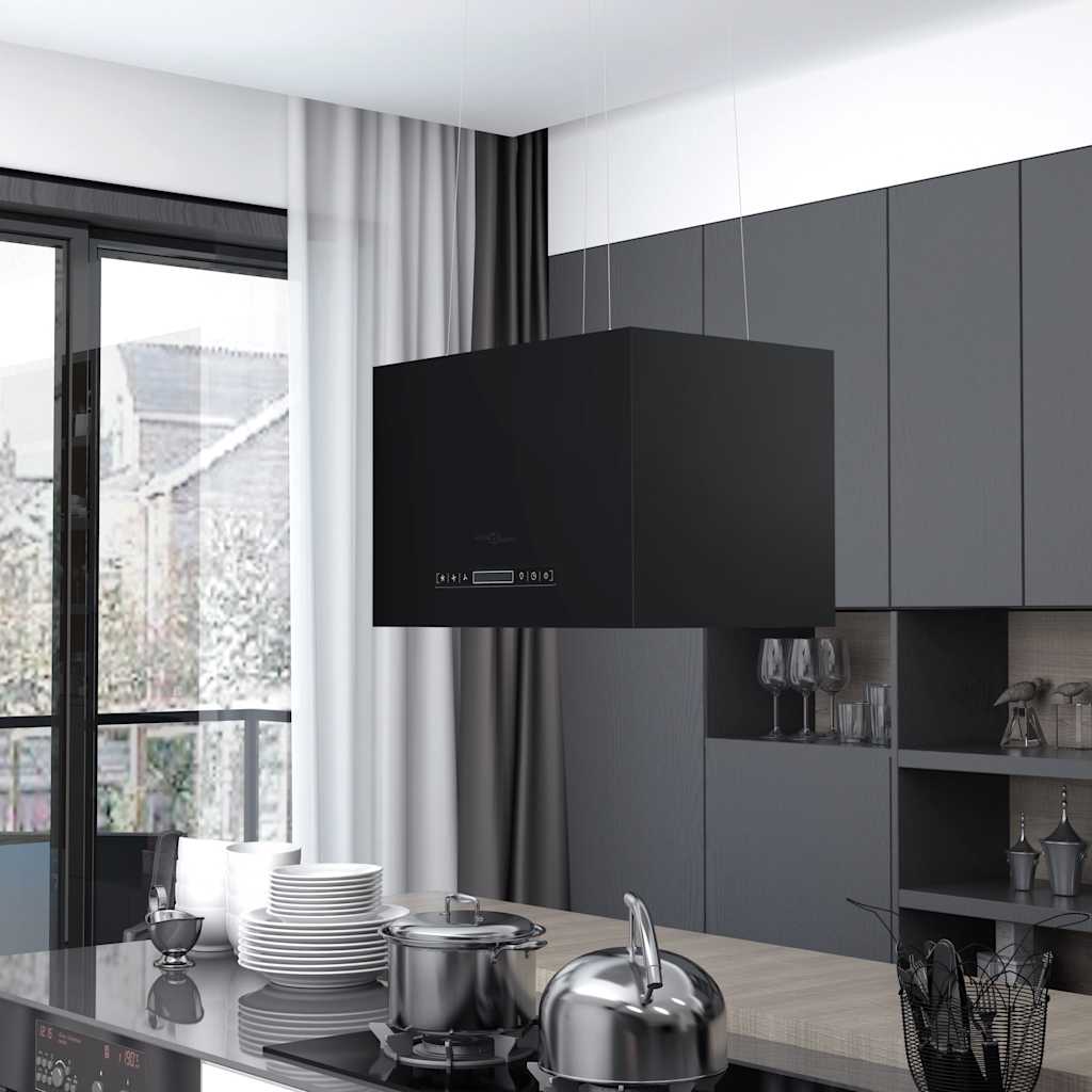 Cappa Da Cucina Ad Isola Sospesa Lcd Sensore 55 Cm In Acciaio