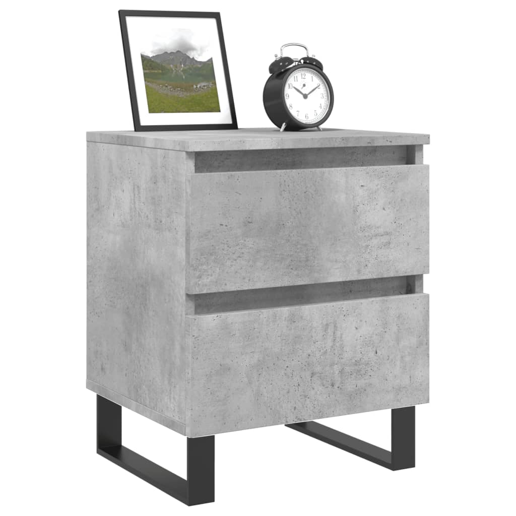 Comodini 2pz Grigio Cemento 40x35x50 Cm In Legno Multistrato - Image 3