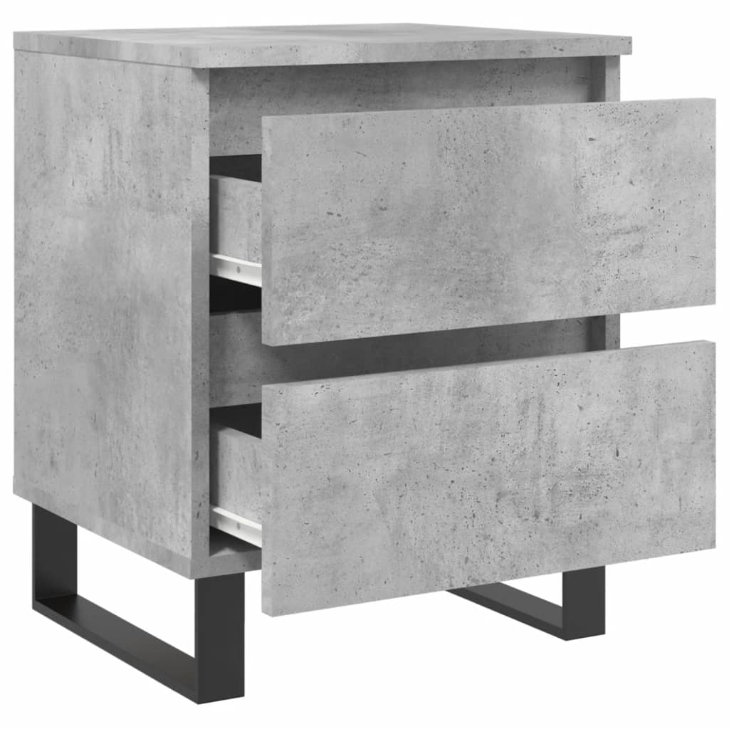 Comodini 2pz Grigio Cemento 40x35x50 Cm In Legno Multistrato - Image 5