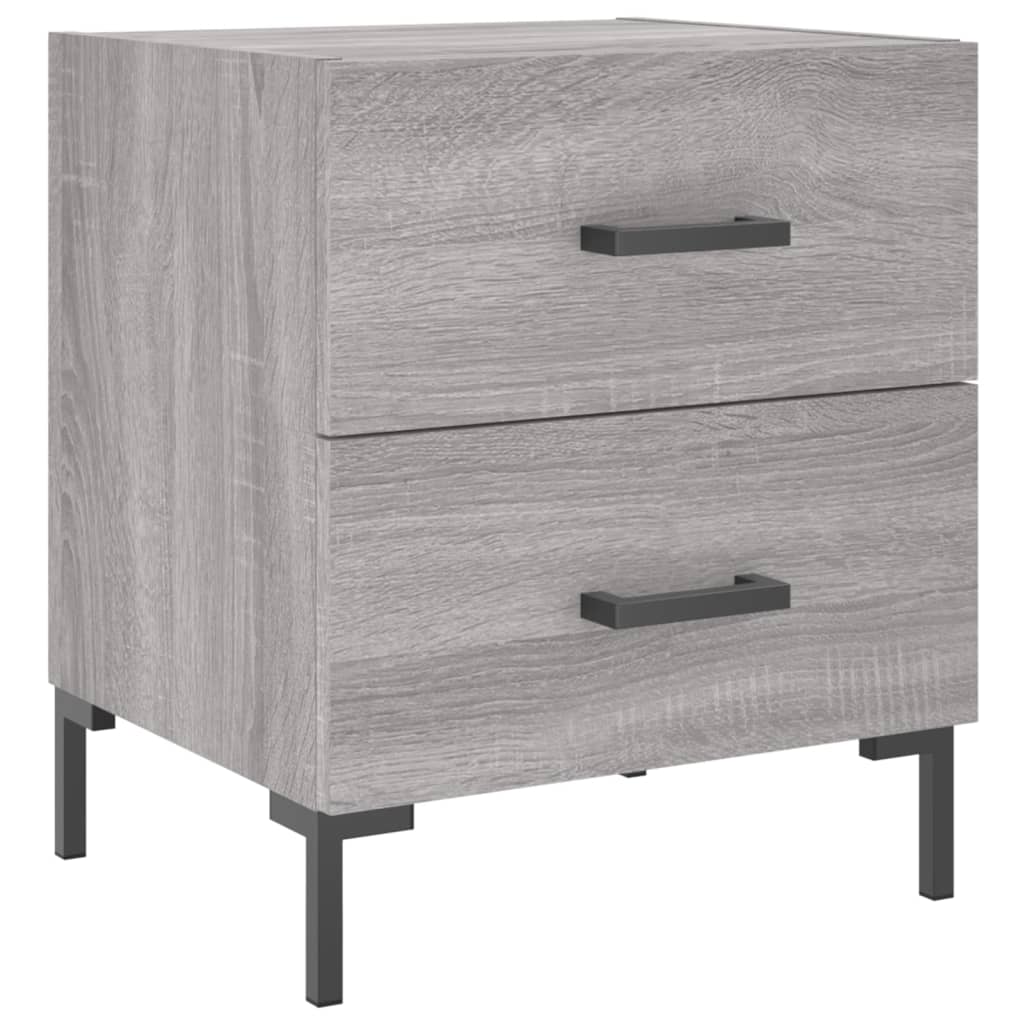 Comodini 2 Pz Grigio Sonoma 40x35x47,5 Cm In Legno Multistrato - Image 4