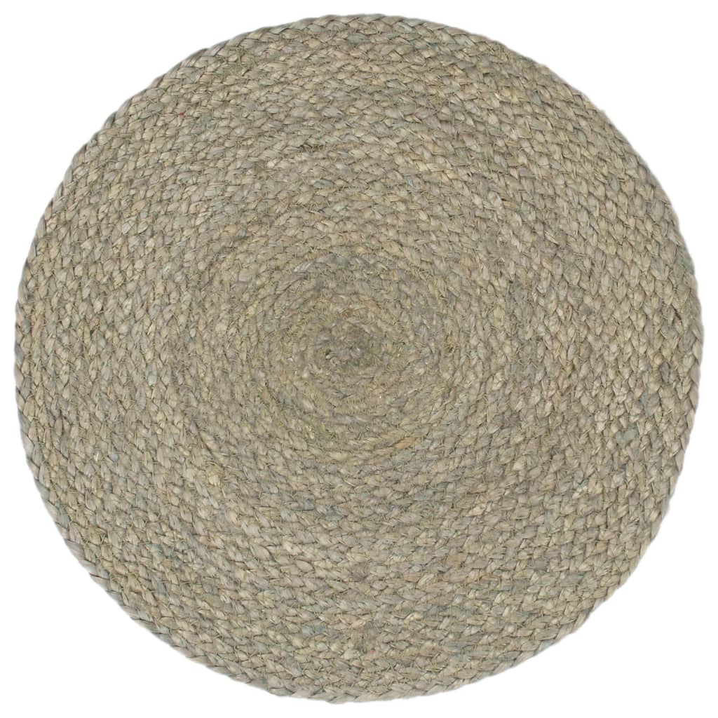 Tovagliette 4 Pz Grigio Neutro 38 Cm Rotonde In Juta