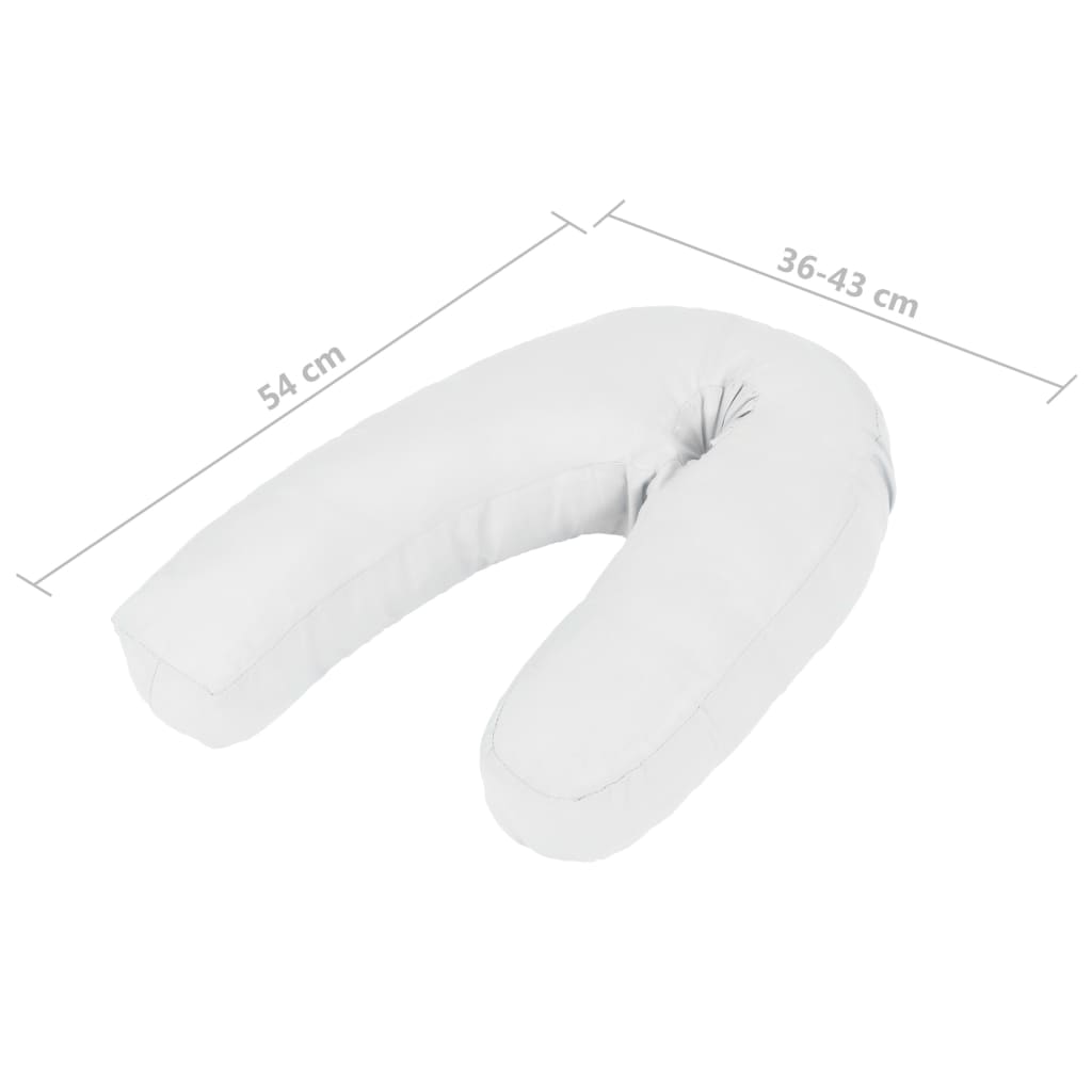 Cuscino Per Gravidanza A Forma Di J 54x(36-43) Cm Bianco - Image 3