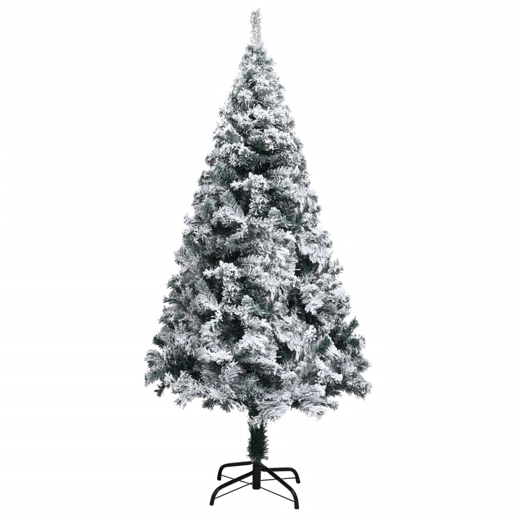 Albero Di Natale Artificiale Con Neve Fioccata Verde 120 Cm Pvc