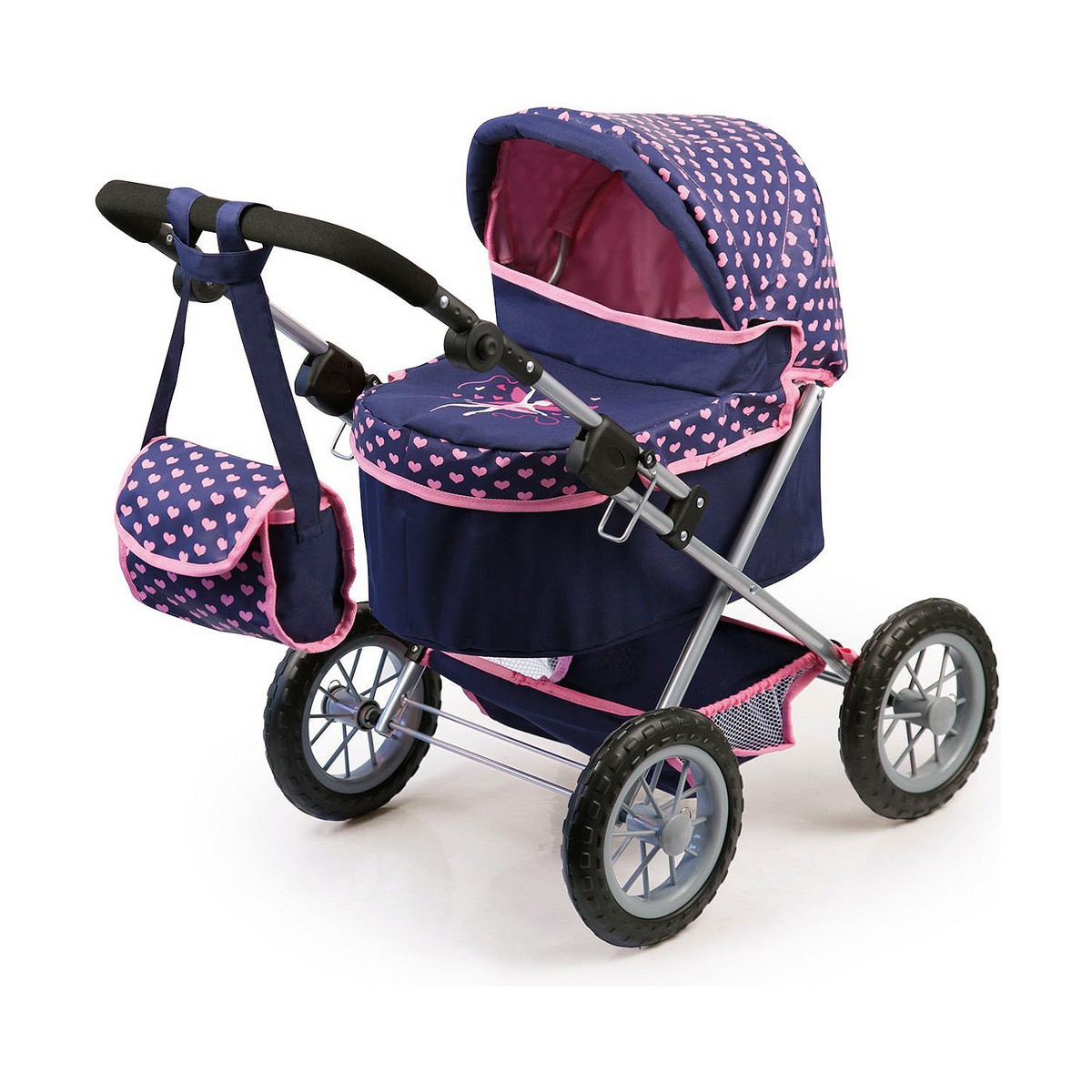 Carrozzina Per Bambole Reig Trendy Royal Special Version Azzurro Rosa 45 cm