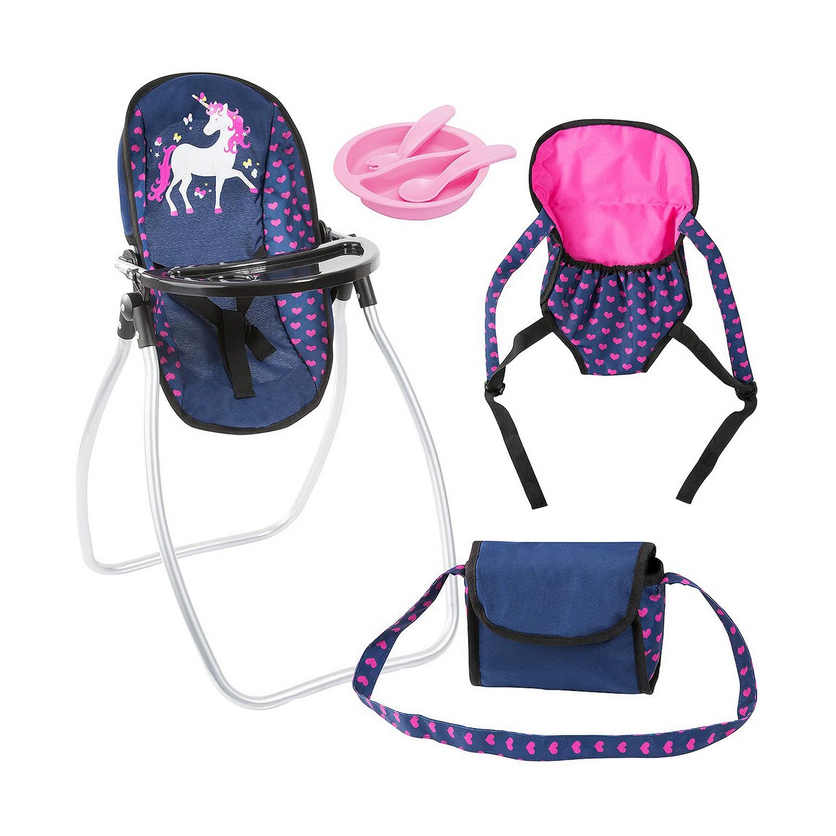 Accessori Per Bambole Reig Rosa Blu Marino 9 In 1