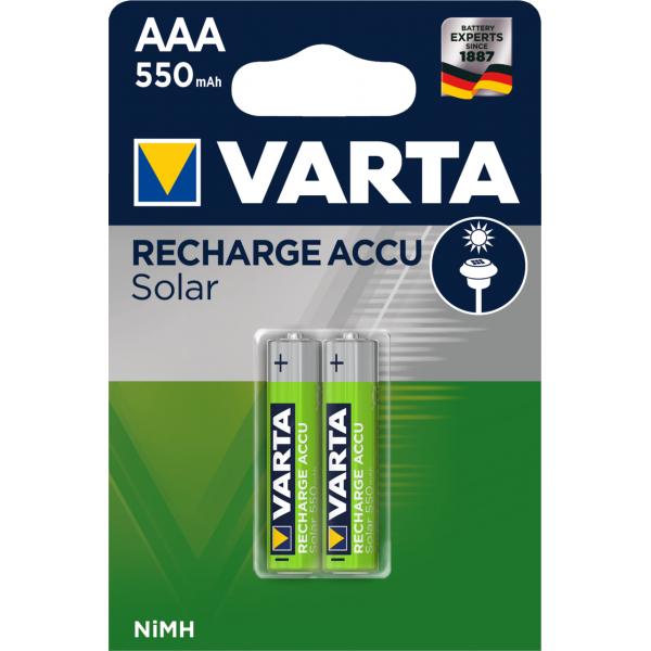 Varta Solar - Batteria 2 X Aaa - Nimh - (ricaricabile)