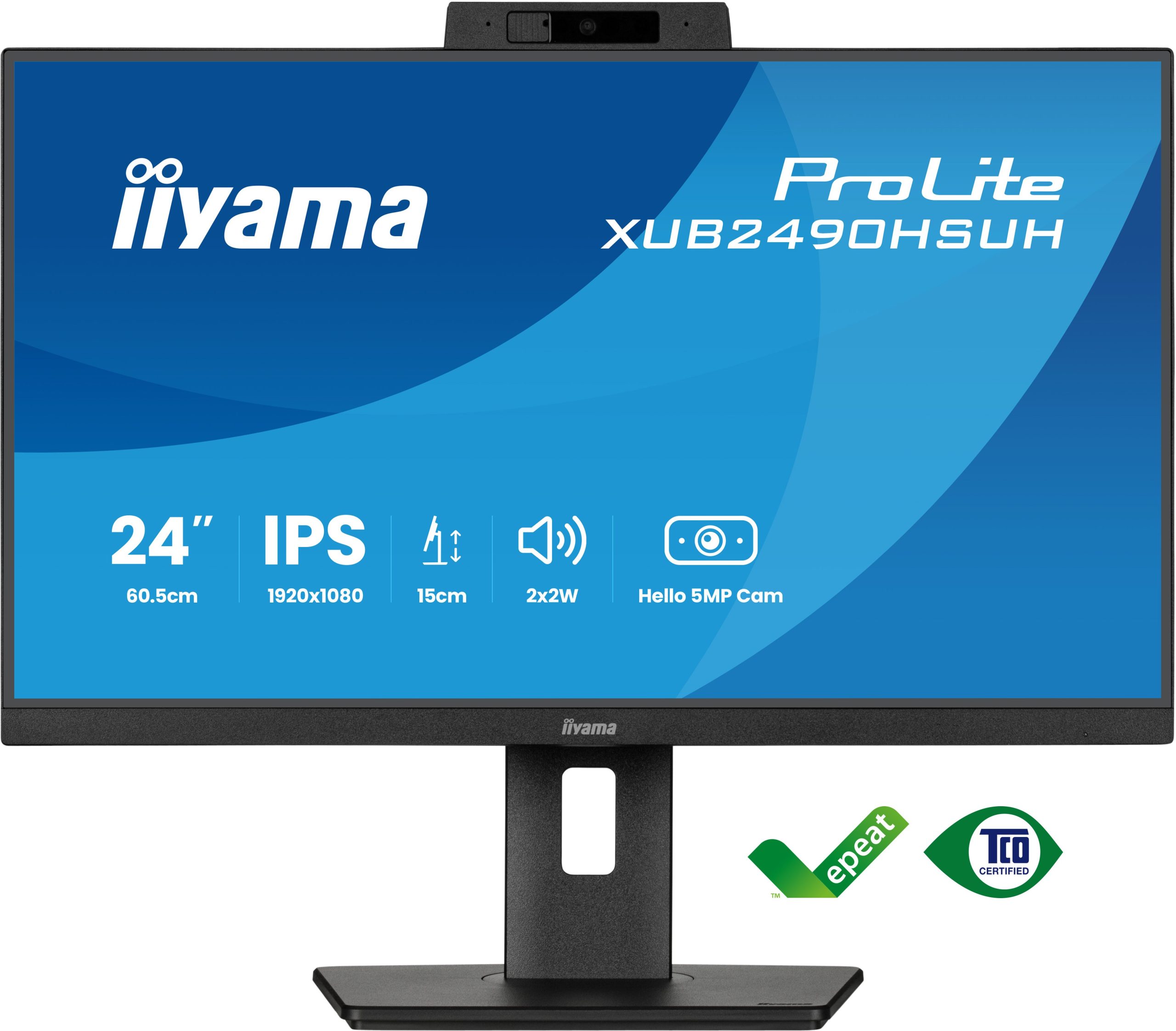 Iiyama Prolite Xub2490hsuH-B2, Full Hd, Usb, Kit, Schwarz Tft Monitor, Widescreen, 16:9, Bildschirmdiagonale: 60,5 Cm (23,8''), Auflösung: 1920x1080