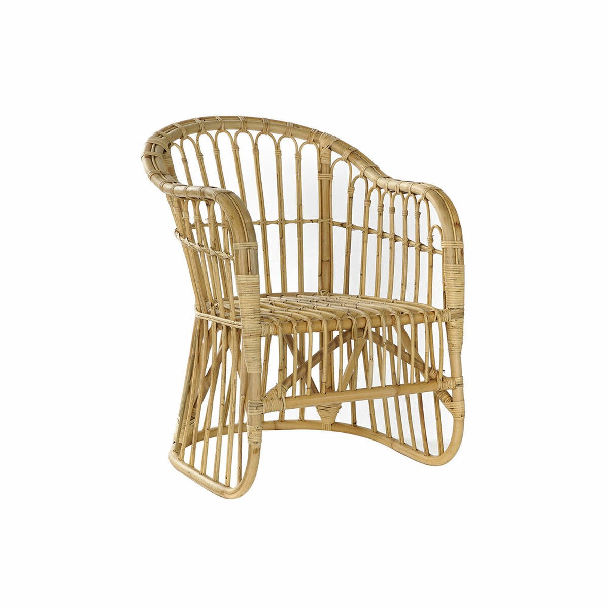 Poltrona Dkd Home Decor Marrone Chiaro Rattan (62 X 72 X 83 Cm)