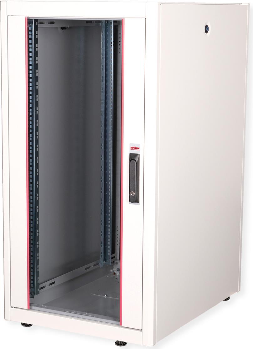 Roline 19 Zoll Netzwerkschrank Basic 22 600x800 Bxt Glastür Grau (26.21.0032)