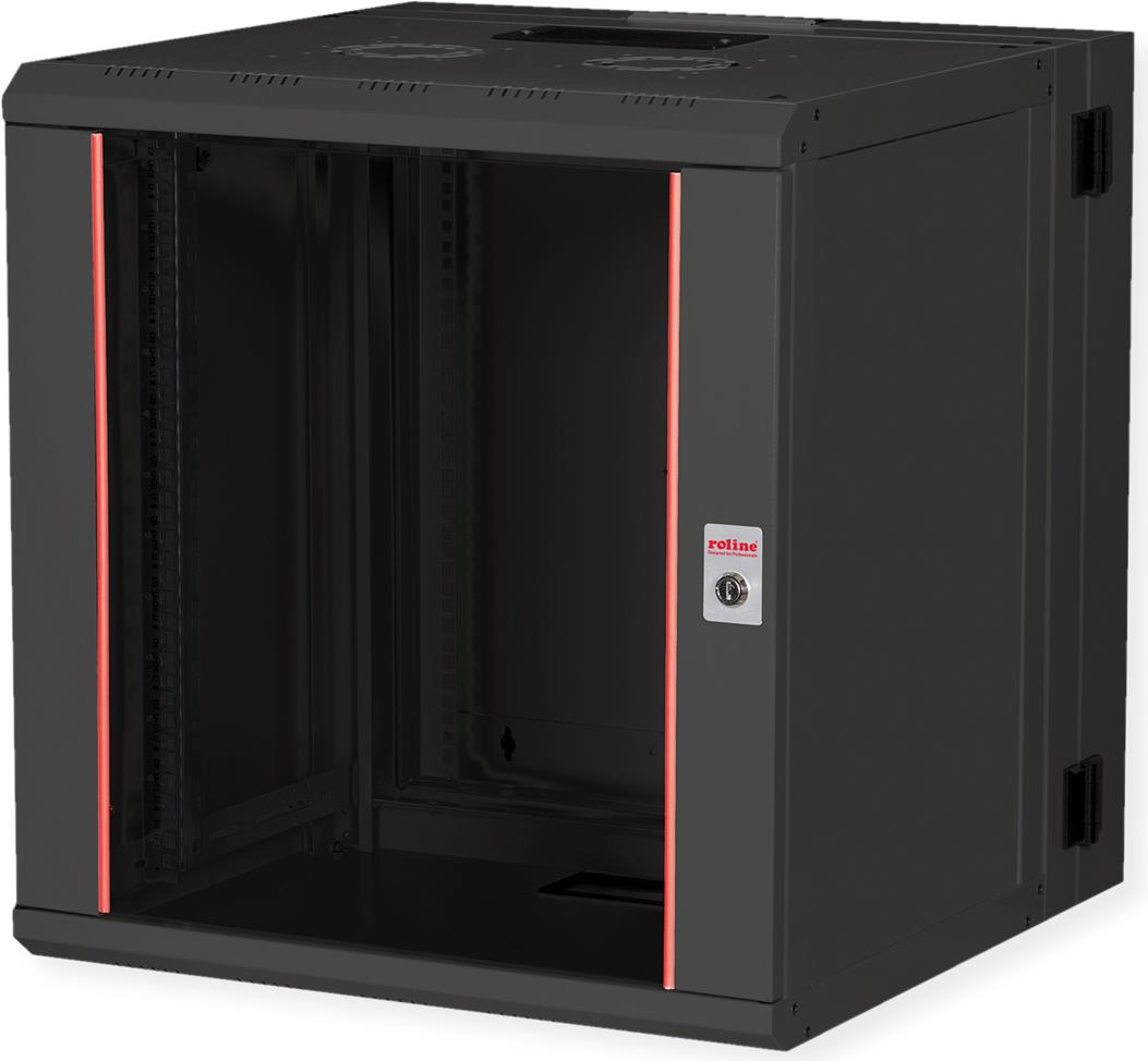 Roline 19 Zoll Wandgehäuse Pro 12 He 600x600 Bxt Zweiteilig Schwenkbar Schw - Wandgehäuse (26.21.0182)