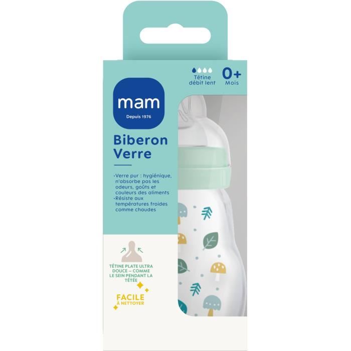 Mam Biberon In Vetro - 170ml - Blu - Tettarella Flow 1 - Image 4