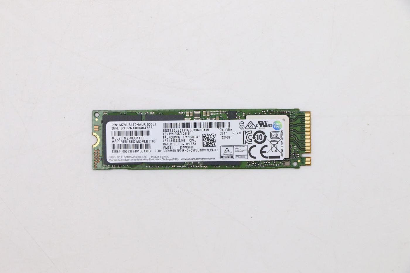 Lenovo Ssd M.2 2280 Pcie Nvme (fru00up492)