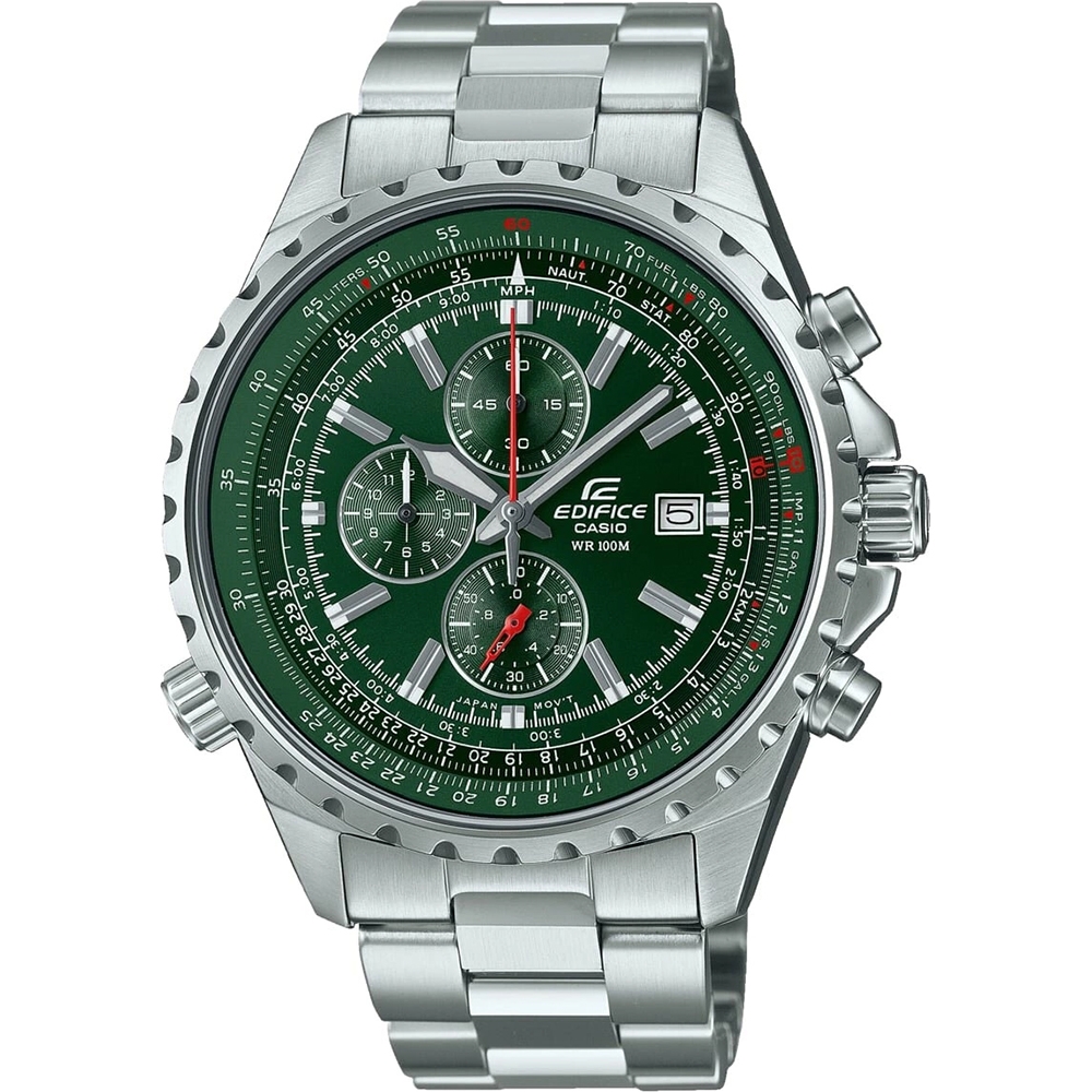 Casio Edifice Mod. Slide Rule Xl Chrono - Green