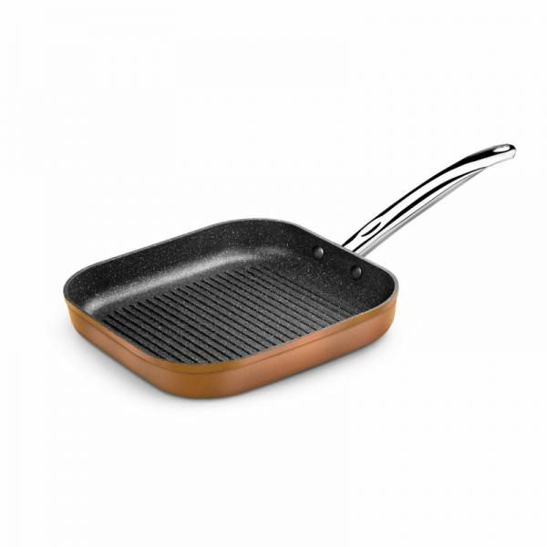Padella griglia strisce Monix M740030 Grill 28 cm Alluminio Forgiato (4 Pezzi) (4 Unità)