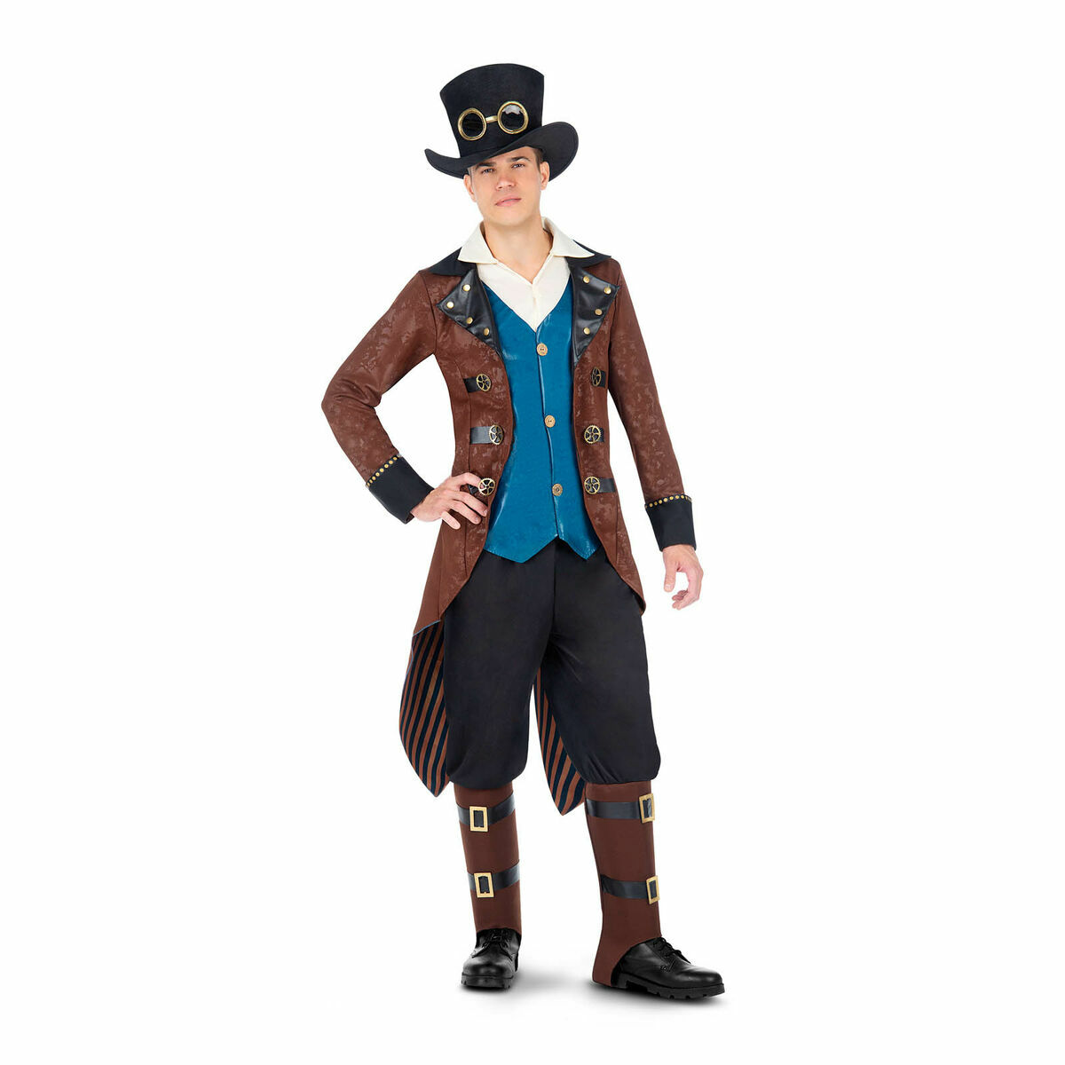 Costume per Adulti My Other Me Steampunk 3 Pezzi Multicolore Taglia:M/L