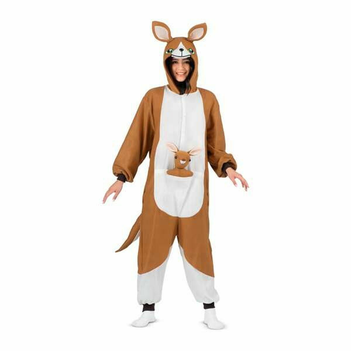 Costume per Adulti My Other Me 3 Pezzi Canguro Marrone Taglia:L/XL/XXL