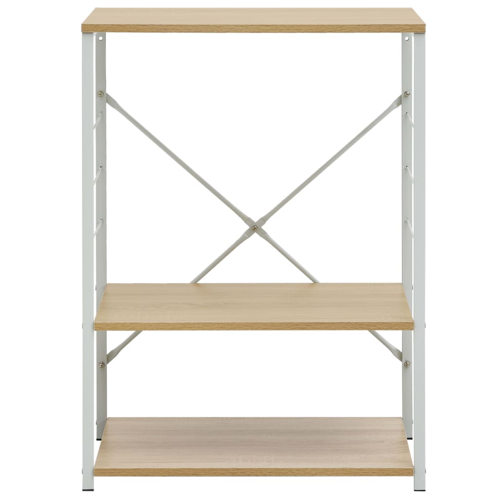 vidaXL Mikrowellenregal Weiß Eiche 60×39,6×79,5 cm Holzwerkstoff - Image 3