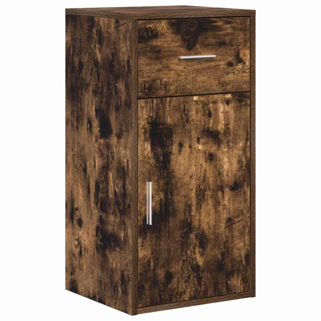 vidaXL Eckschreibtisch mit Regal Geräucherte Eiche 102 x 50 x 75 cm - Image 6