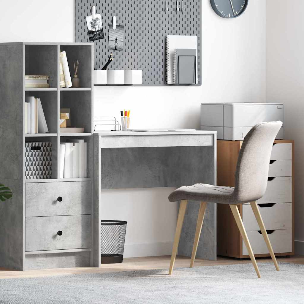 vidaXL Bureau Gris béton 80 x 40 x 76 cm