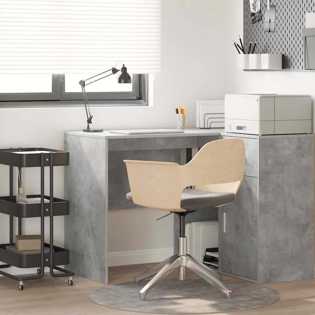 vidaXL Bureau Gris béton 102 x 50 x 75 cm Bois d'ingénierie